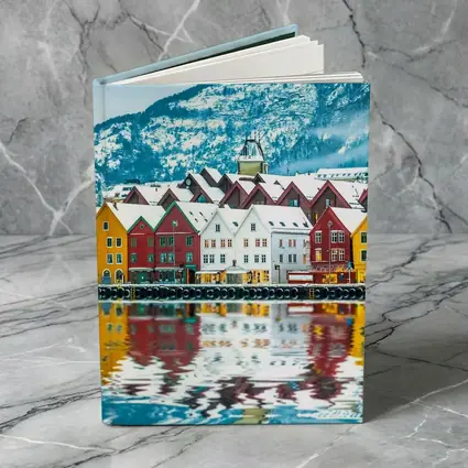 Bergen Bryggen Waterfront Snow Winter Norway