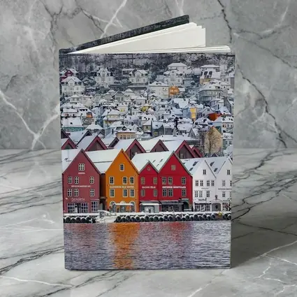 Bergen Bryggen Wharf Snow Winter Norway