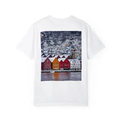 Bergen Bryggen Wharf Snow Winter Norway