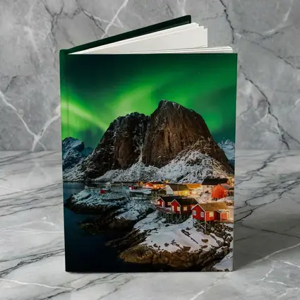 Northern Lights Over Lofoten Village Norway