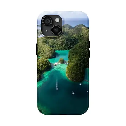 Tropical Island Lagoon Aerial View Indonesia