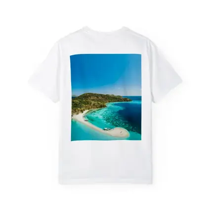 Tropical Island Sandbar Aerial Ocean View