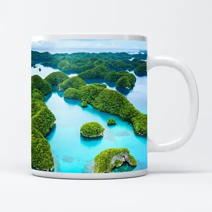 Aerial View Tropical Islands Turquoise Ocean Waters