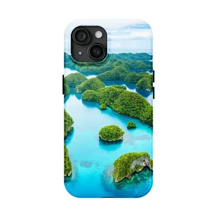 Aerial View Tropical Islands Turquoise Ocean Waters