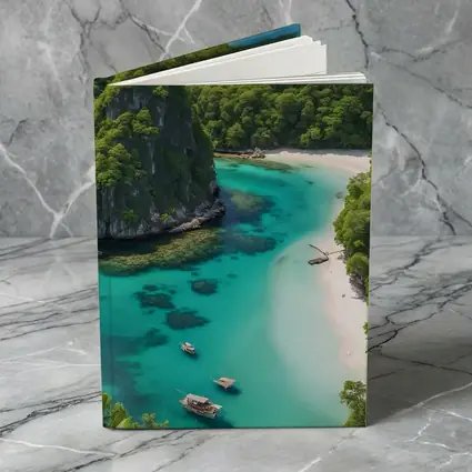 Tropical Island Cove Turquoise Water Aerial View