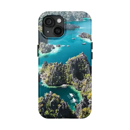 Coron Lagoon Turquoise Water Limestone Cliffs Philippines