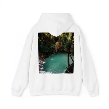 Rope Swing Over Turquoise Jungle Pool