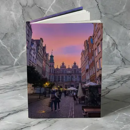 Gdansk Old Town Square at Purple Sunset