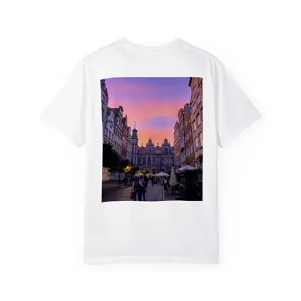 Gdansk Old Town Square at Purple Sunset