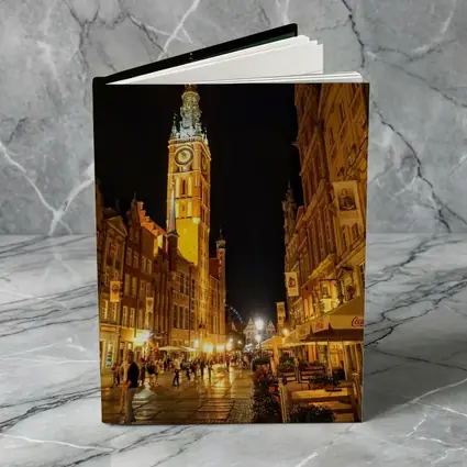 Gdansk Old Town Street At Night