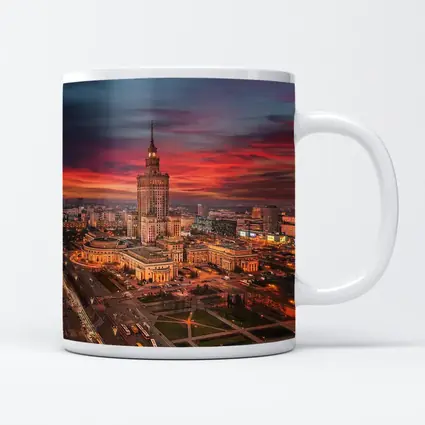 Palace of Culture Warsaw Dramatic Sunset Sky