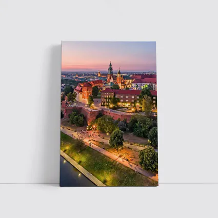 Wawel Castle Krakow Aerial Sunset View