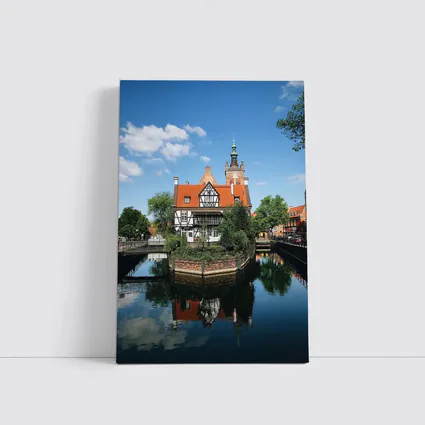 Gdansk Old Town Canal Reflection Poland
