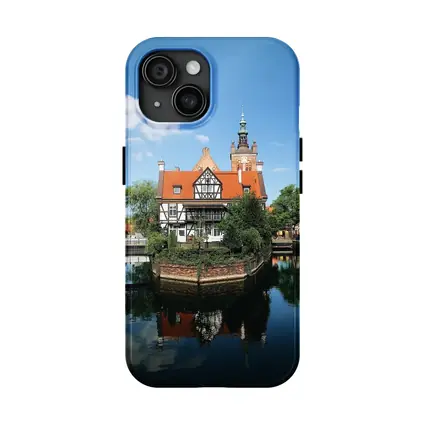 Gdansk Old Town Canal Reflection Poland