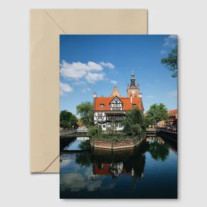 Gdansk Old Town Canal Reflection Poland