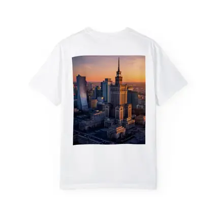 Warsaw Palace of Culture Sunset Skyline