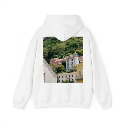 Sintra Portugal Colorful Buildings Green Hillside