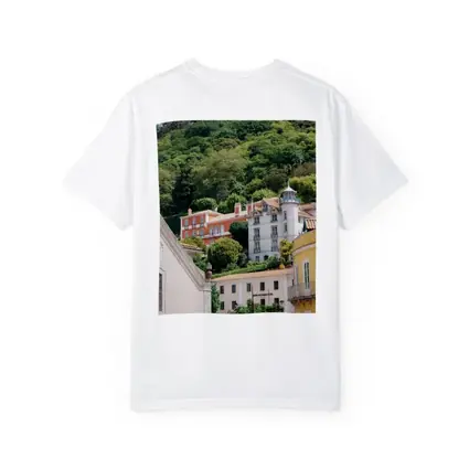 Sintra Portugal Colorful Buildings Green Hillside