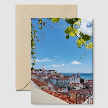 Lisbon Alfama District Red Rooftops River View