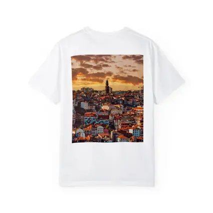 Porto City Skyline at Golden Sunset