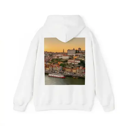 Porto Cityscape at Golden Sunset Douro River