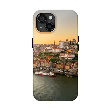 Porto Cityscape at Golden Sunset Douro River