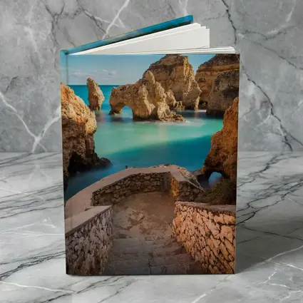 Algarve Rocky Cliffs Turquoise Ocean Portugal