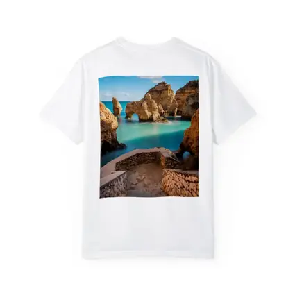Algarve Rocky Cliffs Turquoise Ocean Portugal