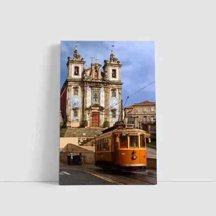 Porto Tram Church Saint Ildefonso Portugal