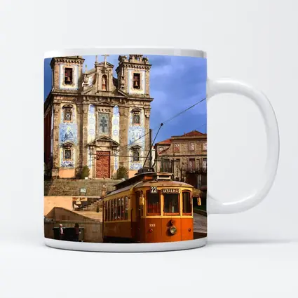 Porto Tram Church Saint Ildefonso Portugal