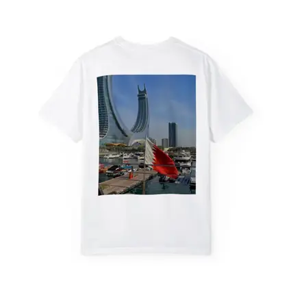 Bahrain Flag Marina Modern Skyline View