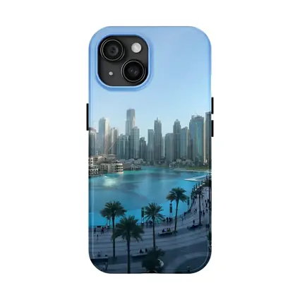 Dubai Downtown Skyline Blue Water Promenade