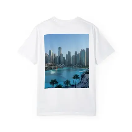 Dubai Downtown Skyline Blue Water Promenade