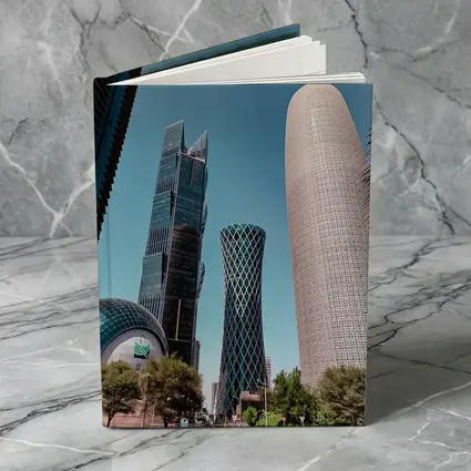 Doha Qatar Skyscrapers Blue Sky Cityscape