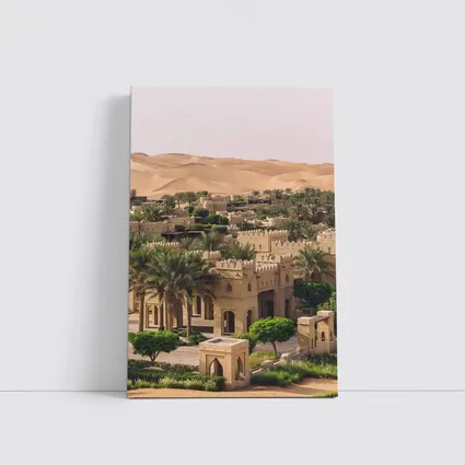 Arabian Desert Palace With Sand Dunes