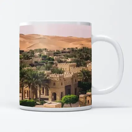 Arabian Desert Palace With Sand Dunes