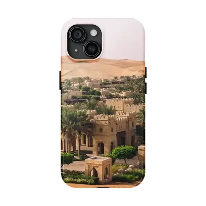 Arabian Desert Palace With Sand Dunes