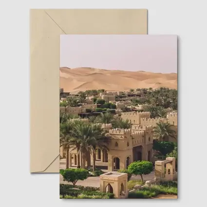 Arabian Desert Palace With Sand Dunes