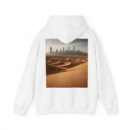 Desert Sand Dunes City Skyline Surreal