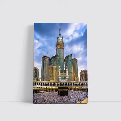 Mecca Kaaba Clock Tower Crowd Islam