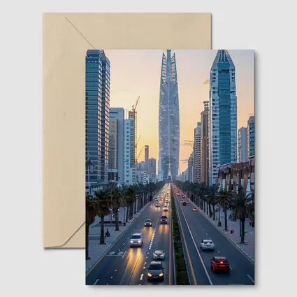 Dubai Sheikh Zayed Road Sunset Skyline