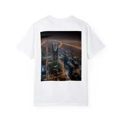 Riyadh Kingdom Tower Aerial Night City View