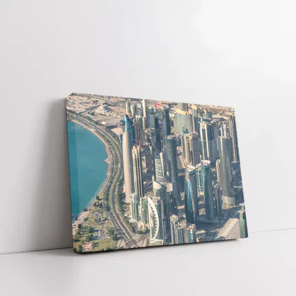 Doha Qatar Skyline Aerial City View