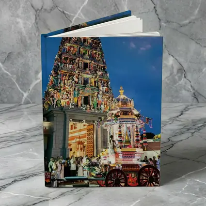 Hindu Temple Gopuram Festival Night Singapore