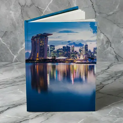 Singapore Marina Bay Skyline At Dusk