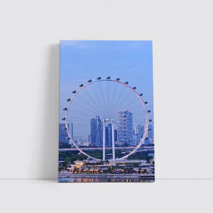 Singapore Flyer Ferris Wheel City Skyline