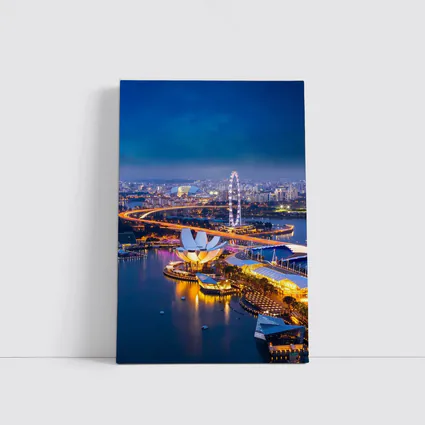 Singapore Marina Bay Skyline At Night