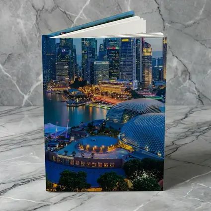 Singapore Marina Bay Skyline Blue Dusk