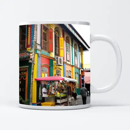 Colorful Little India Street Corner Singapore