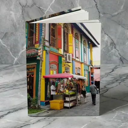 Colorful Little India Street Corner Singapore